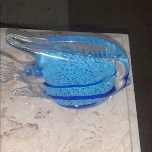 Used crystal blowfish sculpture